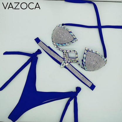 Crystal Stone Bikini Set