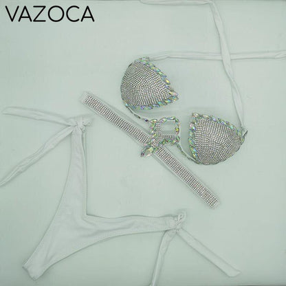 Crystal Stone Bikini Set