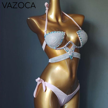Crystal Stone Bikini Set