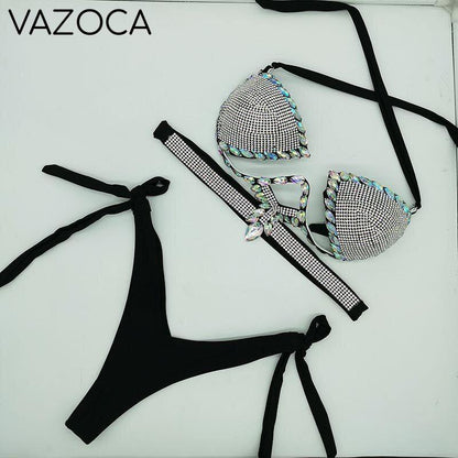 Crystal Stone Bikini Set