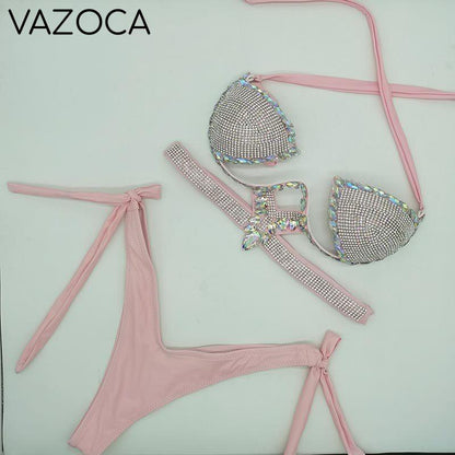 Crystal Stone Bikini Set