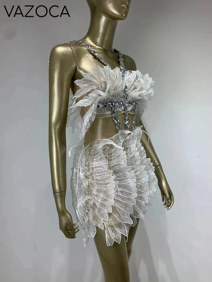 Crystal Swan Mini Dress