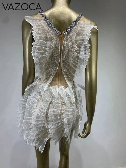 Crystal Swan Mini Dress