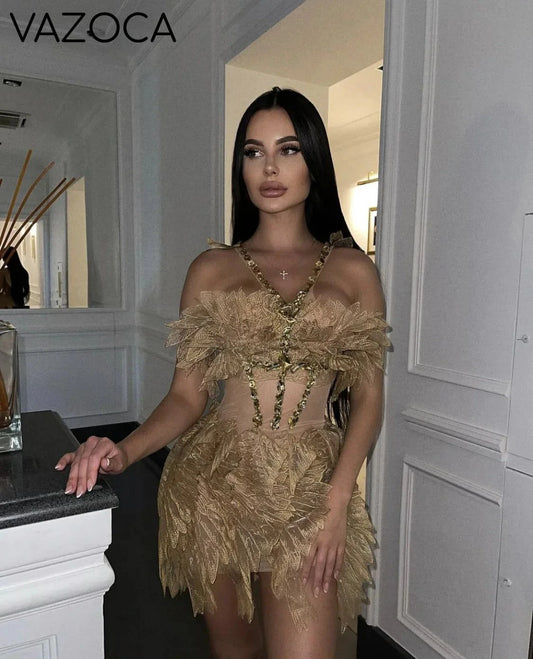 Crystal Swan Mini Dress