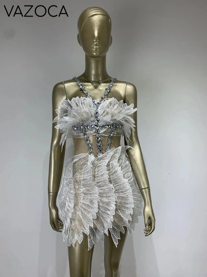 Crystal Swan Mini Dress