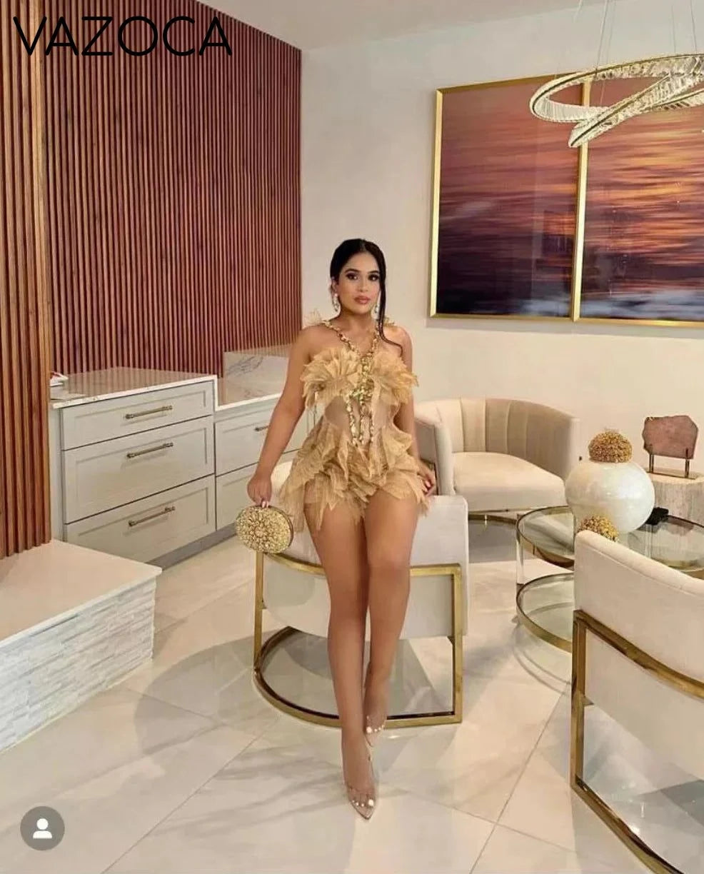 Crystal Swan Mini Dress