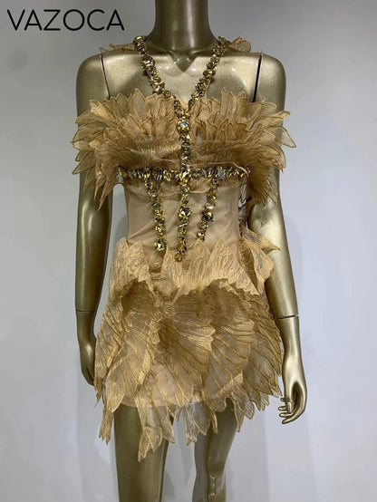 Crystal Swan Mini Dress