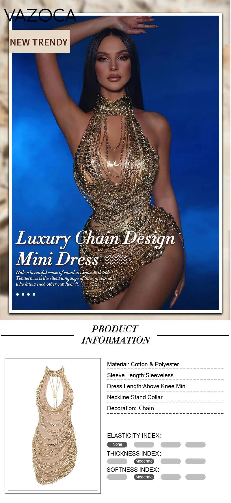 Cuban Link Mesh Dress