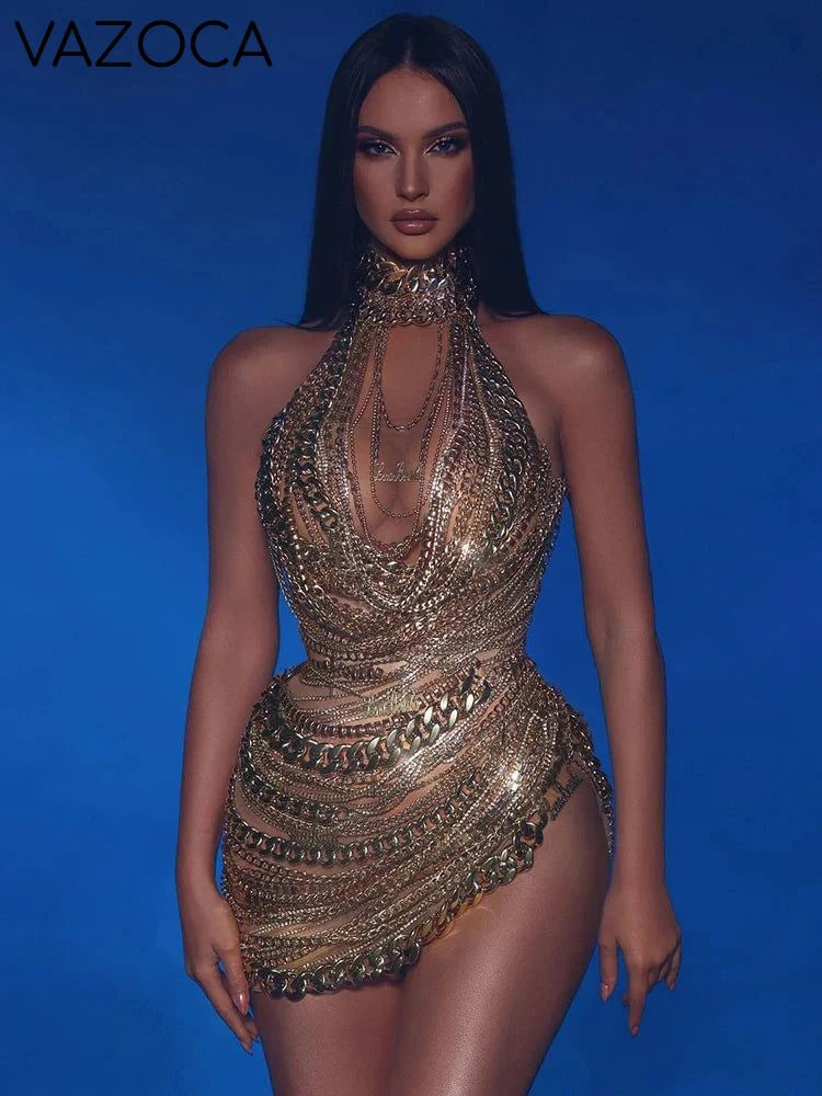 Cuban Link Mesh Dress