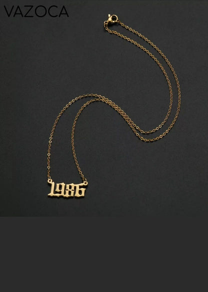 Custom Year of Birth Necklaces