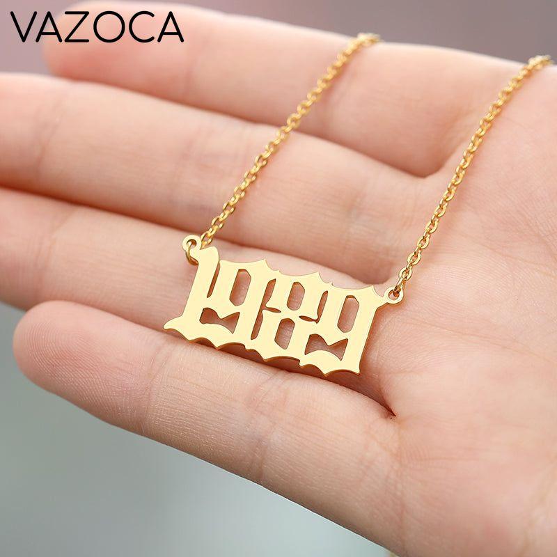 Custom Year of Birth Necklaces