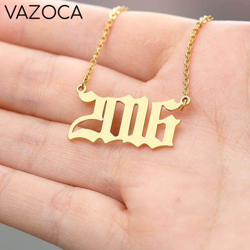 Custom Year of Birth Necklaces