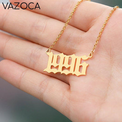 Custom Year of Birth Necklaces