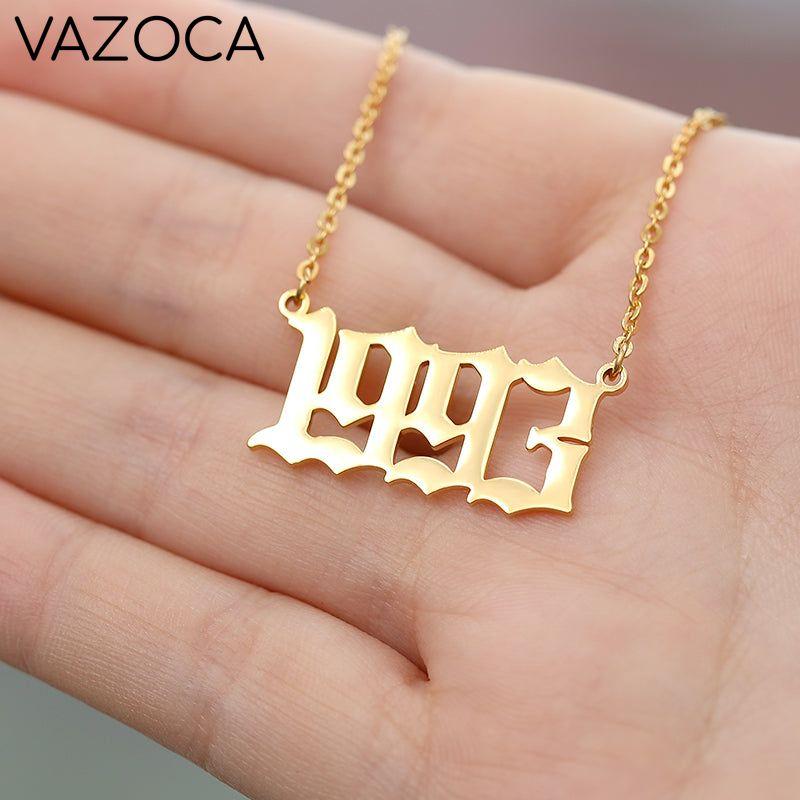 Custom Year of Birth Necklaces