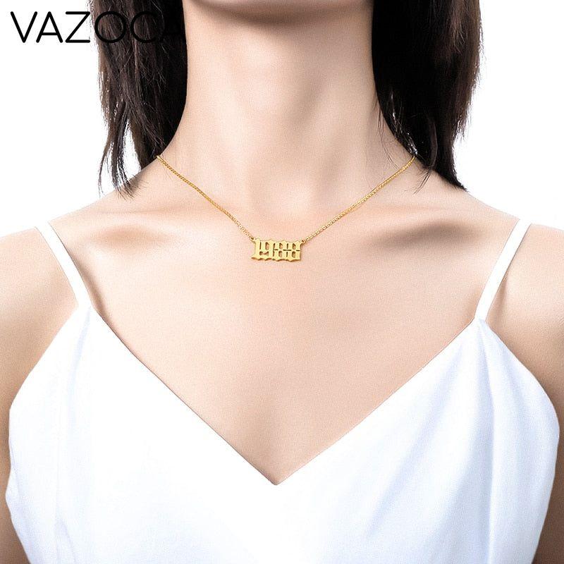 Custom Year of Birth Necklaces