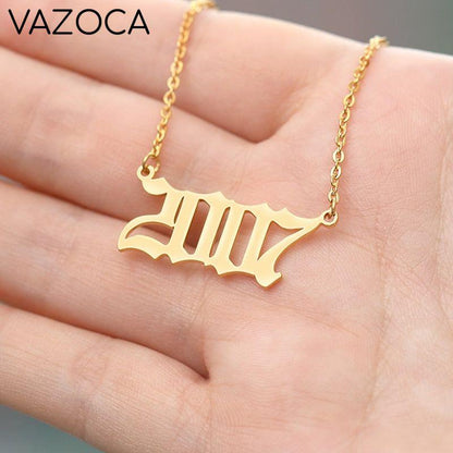 Custom Year of Birth Necklaces