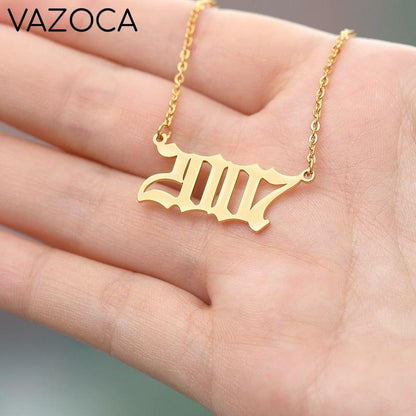 Custom Year of Birth Necklaces