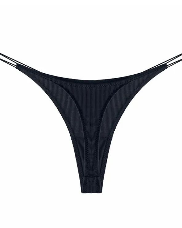 Female Breathable Double Strapes One-piece Thong