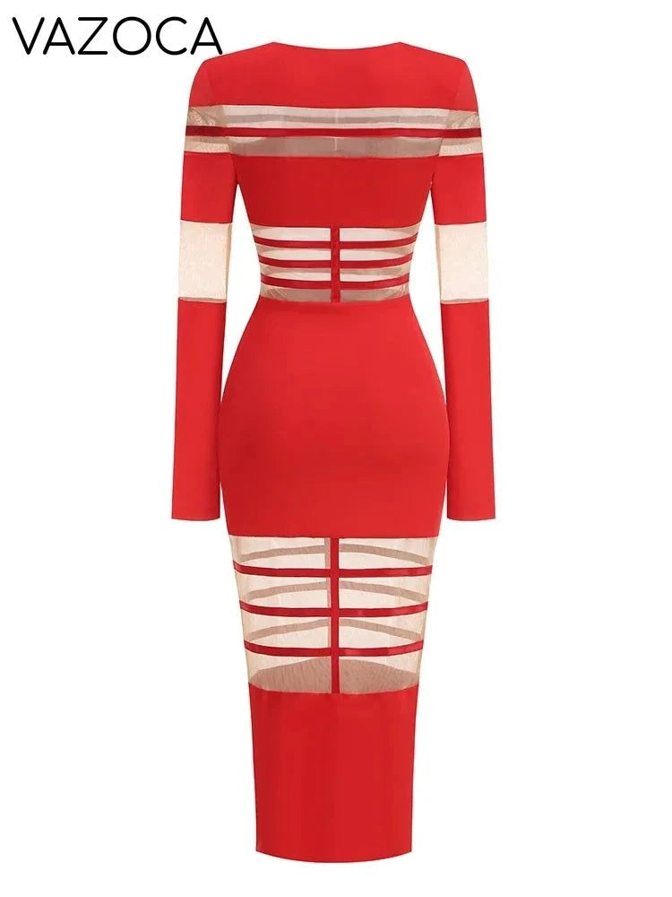 Daisy Mesh Bodycon Dress