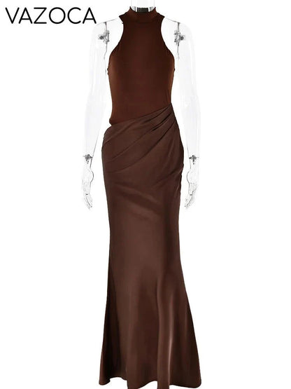 Danielle Satin Maxi Dress