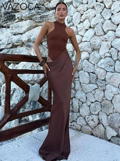 Danielle Satin Maxi Dress
