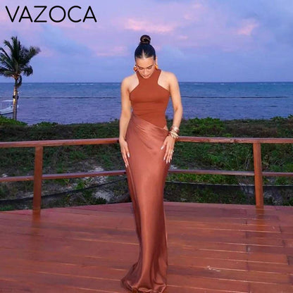 Danielle Satin Maxi Dress