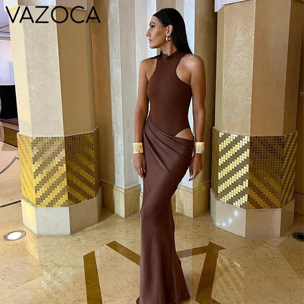 Danielle Satin Maxi Dress