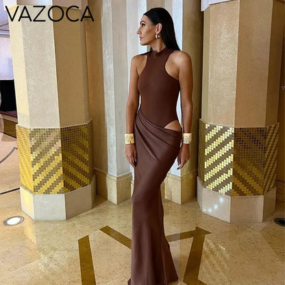 Danielle Satin Maxi Dress