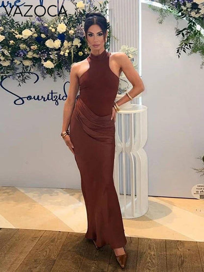 Danielle Satin Maxi Dress