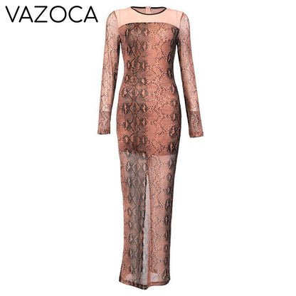 Debbie Sheer Mesh Maxi Dress