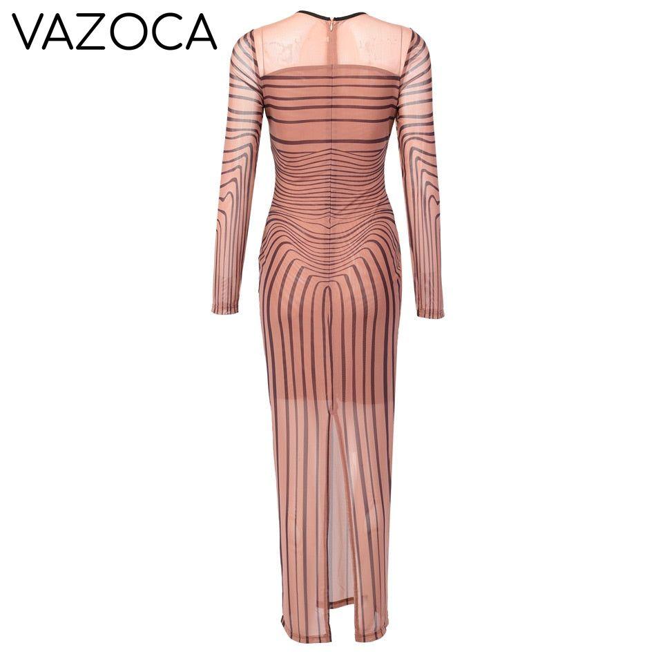 Debbie Sheer Mesh Maxi Dress
