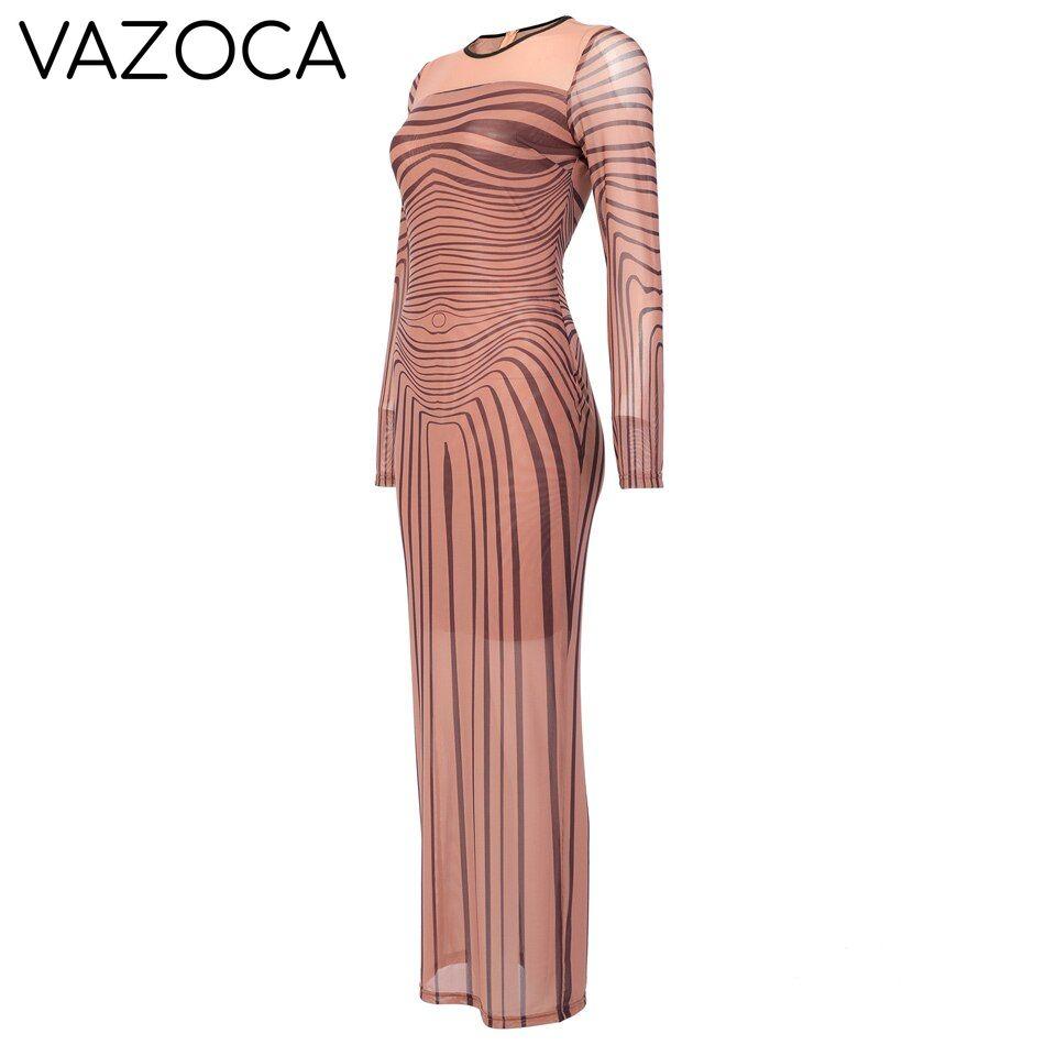 Debbie Sheer Mesh Maxi Dress