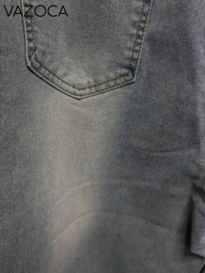 Detachable Buckle High Waist Jeans