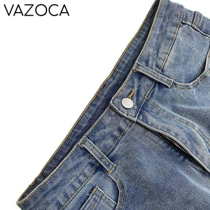 Detachable Buckle High Waist Jeans