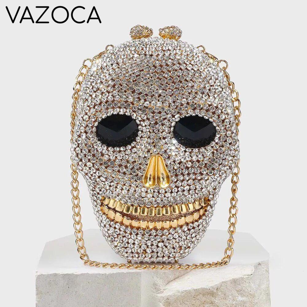 Diamond Skull Clutch Bag