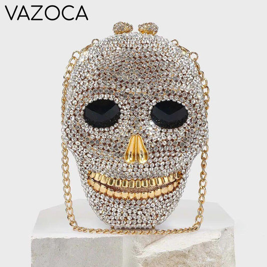 Diamond Skull Clutch Bag
