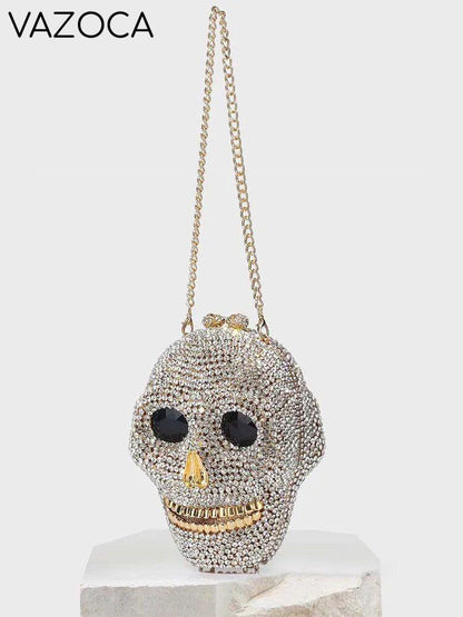 Diamond Skull Clutch Bag