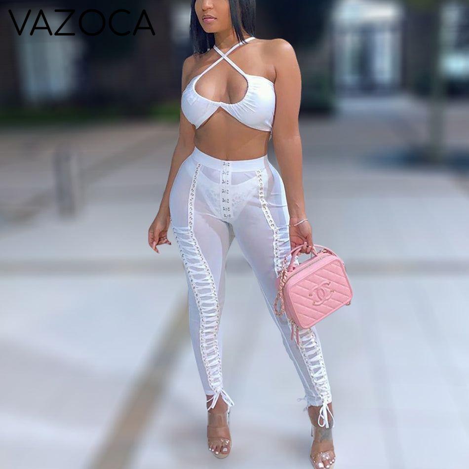 Diva Lace Up Mesh Pants
