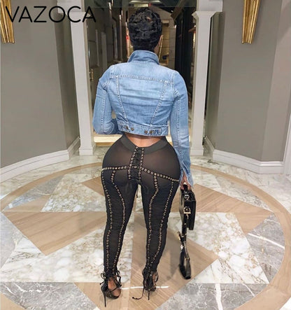 Diva Lace Up Mesh Pants
