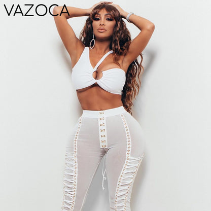Diva Lace Up Mesh Pants