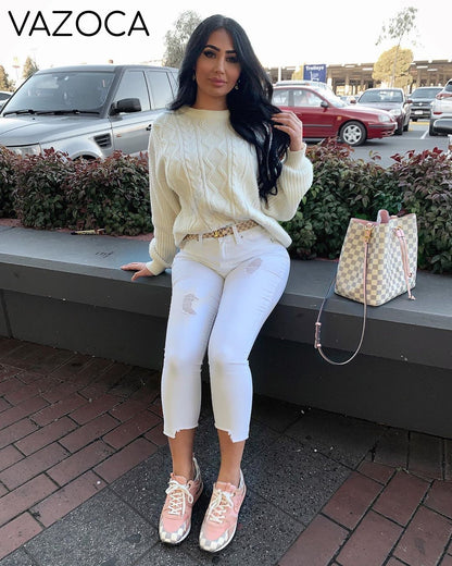 Double Take High-Rise Jeans- White