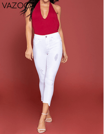 Double Take High-Rise Jeans- White