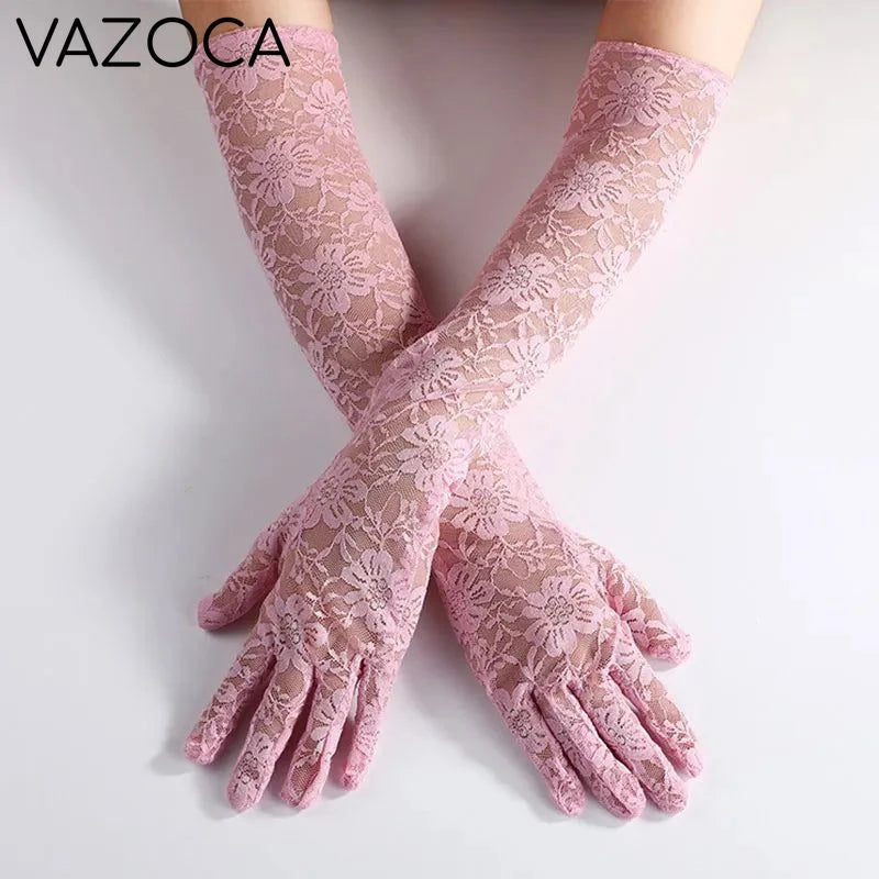 Elegant Lace Mesh Gloves
