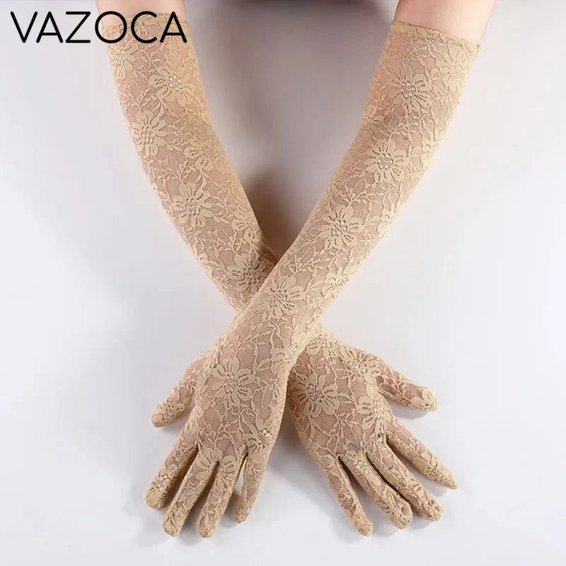 Elegant Lace Mesh Gloves