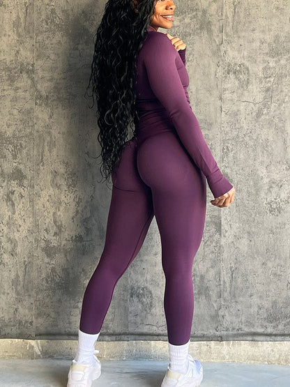 Seamless Activewear Jacket & Leggings Set