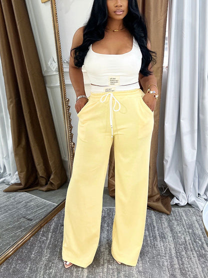 Lounge Crop Tank & Wide Pans Set