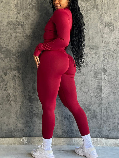 Seamless Activewear Jacket & Leggings Set