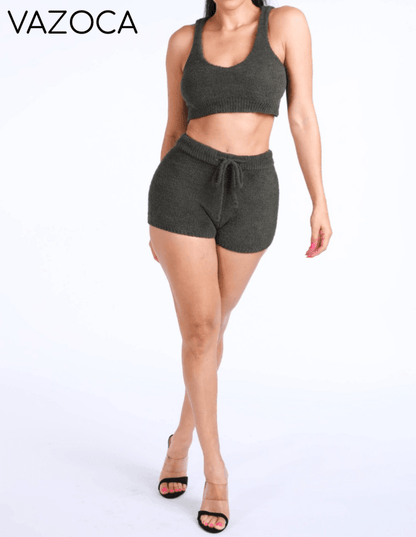 Feel the Vibe Knitted Set- Olive