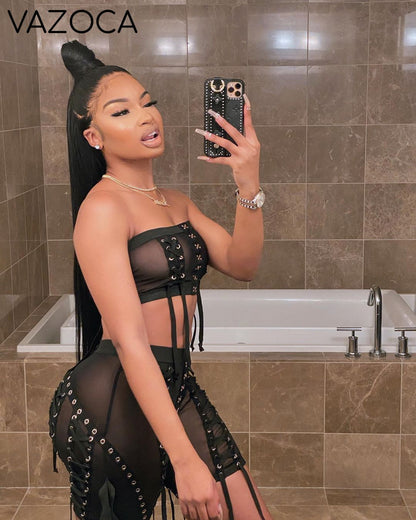 Feeling My Mesh Short Set