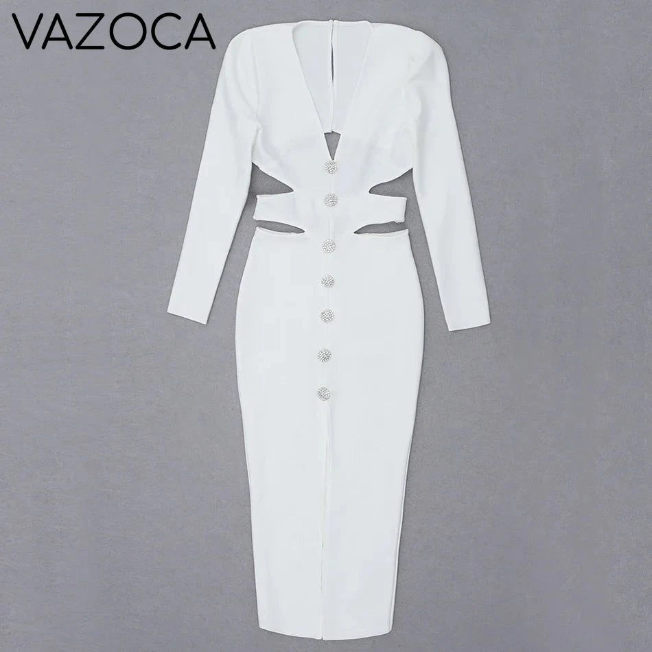 First Lady Bandage Midi Dress